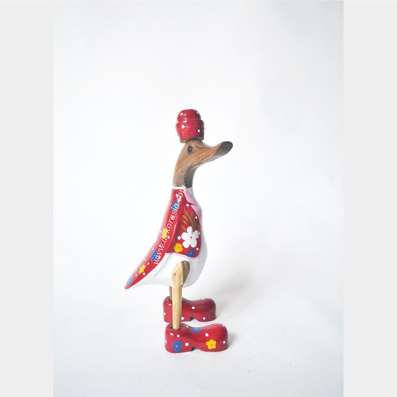 Flowers Red bamboo duck, duck craft, duck decoration, bamboo craft, bali bamboo duck, duck handmade | Free Shipping